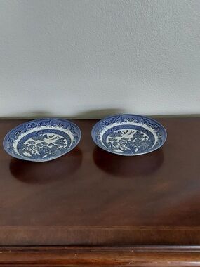 Blue Willow Decorative Ceramic Serving Bowls - Set of 2
